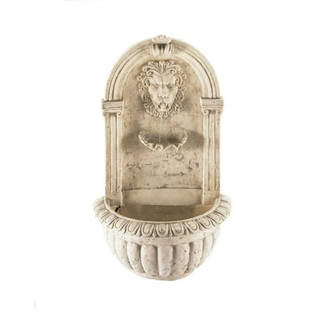 - Garden Fountain, Big Patio Contemporary Lion Heads Wall Outdoor Garden Fountains
