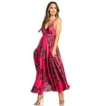 thumbnail image 4 of Sakkas Niza Women's Maxi Summer Casual Sleeveless Floral V neck Loose Long Dress - 81-Multi - One Size, 4 of 5