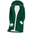thumbnail image 2 of Mgmyaa Women's Hooded Full Zip Fleece Jacket Thickened Loose Winter Warm Coat Long Sleeve with Pockets Outerwear, 2 of 9
