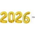 thumbnail image 5 of 2026 Balloons Foil Gold Numbers for Decorating New Year's Parties 16 Inch, 5 of 5