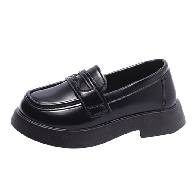 NOKIO Unisex Boys And Girls Kids Slip-On Shoes Spring Summer Soft Leather Casual Shoes Solid Color Minimalist Design for Boys & Girls