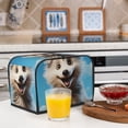 thumbnail image 5 of KLL Blue Sky Cute Wolf Print 2 Slice Toaster Dust Covers Kitchen Small Appliance Cover with 2 Pockets,Can hold Jam Spreader Knife & Toaster Tongs (11.4 x 7.9 x 7.5), 5 of 6