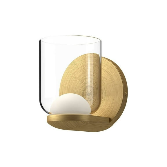 WS52505-BG/CL-Kuzco Lighting-Cedar - 6W LED Wall Sconce-5.75 Inches Tall and 4 Inches Wide-Brushed Gold Finish