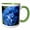 Green/White, variant on 3drose, Massachusetts, Blue Mophead Hydrangea Flower - Us22 Jen0065 - Jim Engelbrecht, 11oz Magic Transforming Mug