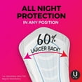 thumbnail image 2 of U by Kotex AllNighter Ultra Thin Overnight Pads with Wings, 12 Count, 2 of 4