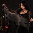 thumbnail image 5 of Aoznliie Halloween Fireplace Cover, Black Lace Spiderweb Bat Mantel Scarf for Fireplace Decor, 79x20 inch Gothic Halloween Decor for Mantel, Black, 5 of 6