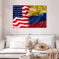 thumbnail image 2 of Elephant Stock Usa And Colombia Flags Wall Art - Horizontal Canvas Wall Art - Living Room Wall Decor - Flags Canvas - Red And Blue Decor - 45" x 30", 2 of 4