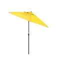 thumbnail image 2 of California Umbrella Olefin 9' Bronze Round Autotilt Aluminum Patio Umbrella, Lemon, 2 of 4