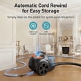 thumbnail image 5 of Canister Vacuum Cleaner, 30Kpa Powerful Suction, Bagless with 3.7QT Large Dust Cup, Auto Cord Rewind, HEPA Filter, 5 Attachments, Lightweight Vacuum for Pet Hair, Hard Floors & Car, 5 of 8