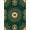 Green Amber Ivory, Pattern 20, variant on ODIKA 8'x10' Washable Area Rug Dining Under Mushroom Botanical Forest Toadstool Motifs Table for King Size Bedroom Bed, Master Suite, Non-Shedding, Easy Care