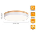 thumbnail image 4 of Lámpara de techo Yiisem de madera LED 40 cm 24 W AC110V-265V, 4 of 8