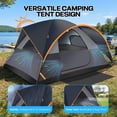 thumbnail image 6 of COBIZI 8-10 Person Camping Tent, Tents for Camping 12x9ft Family Tent,Waterproof Windproof Cabin Tent with Removable Rainfly,CPAI-84 Flame Retardant,Heavy Duty with 17 Stakes&Carry Bag,Darkblue, 6 of 9
