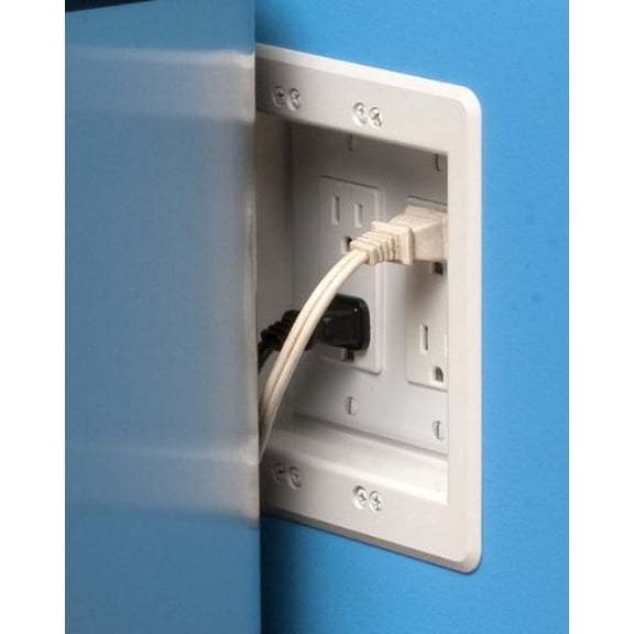 Arlington Industries DVFR2W-1 Wall Plate, 2 Gang, White