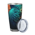 thumbnail image 2 of KLL Colorful Flower Bird Print 40oz Stainless Steel Insulated Car Cup with Spillproof Lid - Keep Your Drink Hot or Cold on the Go-Straw Three-piece Set, 2 of 8