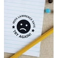 thumbnail image 2 of Printtoo Personalized Teachers Stamp Try Again! Teachers Name Self-Inking Rubber Stamp Encouragement For Students Classroom & Homework Supplies,Purple - 30 x 30 mm, 2 of 6