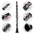 thumbnail image 4 of 17 Key Bb Clarinet Set, Professional Woodwind Instrument, Lightweight ABS Design with Gloves, Cleaning Cloth, Screwdriver & Reed Storage Case for Easy Maintenance, 4 of 6