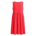 thumbnail image 5 of PBFRDSJ Cotton Linen Dress for Women Summer Sleeveless Ruched Midi Dress Crewneck Loose Athletic Casual Sundress with Pockets, 5 of 9