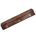 thumbnail image 2 of Cavelio Wooden Coffin Incense Burner - Elephant 12" - Brass Inlays & Storage Compartment, 2 of 8