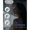 thumbnail image 3 of Hodvit 6" High Pressure Rainfall Shower Head and Handheld Combo, Plated with 60" Hose Anti-Leak with Holder, Chrome, 3 of 8