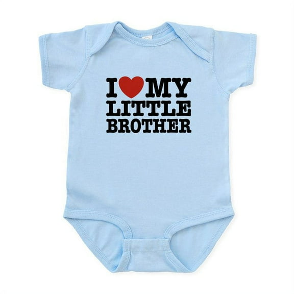CafePress - I Love My Little Brother Infant Bodysuit - Baby Light Bodysuit, Size Newborn - 24 Months