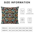 thumbnail image 5 of COMIO Mexican Fiesta Throw Pillow Covers Dragonfly Flower Dahlia Pillow Case Day of The Dead Dia De Los Muertos Cinco De Mayo Decorations, 5 of 5