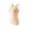 thumbnail image 1 of Guardurnaity Ropa interior térmica acolchada de invierno para mujer, Top transpirable de mantenimiento del calor, chaleco informal de poliéster, Ropa interior Color de piel XXXL, 1 of 6