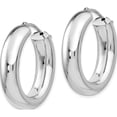 thumbnail image 3 of Sterling Silver Polished Oval Hoop Earrings (27x31.6), 3 of 6