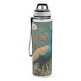 thumbnail image 2 of Qxltty Peacock Water Bottle 32 oz with Straw BPA Free Reusable Fitness Sport Bottle Perfect for Travel School Outdoors and Gym, 2 of 7