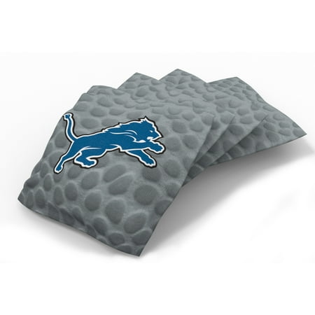 Detroit Lions Coin Card - Detroit Lions 4-Pack Pigskin Alternate Cornhole Bean Bags Set - No Size