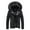 Black, variant on IROINNID Men's Hoodie Plush Long Sleeve Color Block Casual Winter Plush Collar Detachable Jacket Thickened Padded Clothes