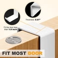 thumbnail image 6 of eZAKKA Over The Door Hooks, Stainless Steel Heavy Duty Door Hanger Holder for Hanging Coat Robe Hat Clothes Towels, White (Double Hook 6), 6 of 7