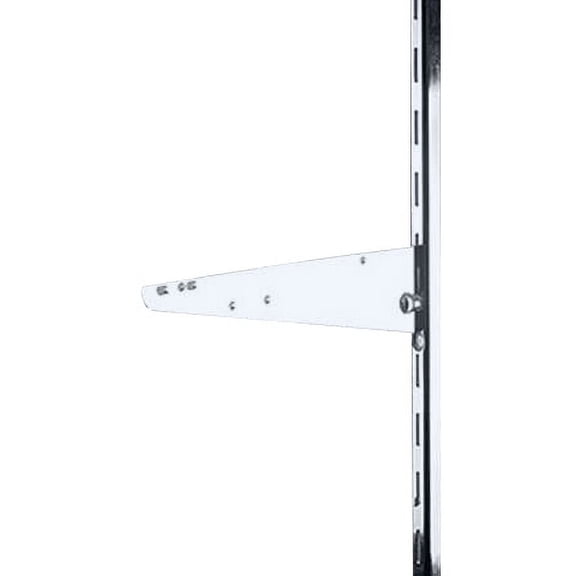 SSWBasics 12 inch Chrome Knife Bracket for Slotted Standard - 1 inch slots 2 inch on center - Pack of 6