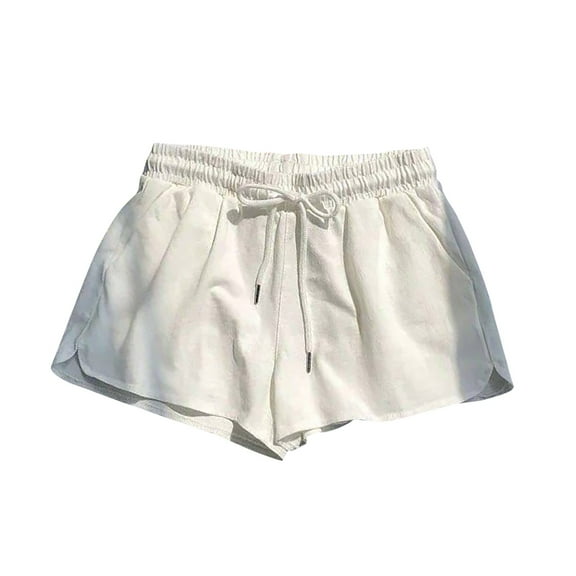 Ladies Summer Elastic High Rise Loose Sportswear Shorts
