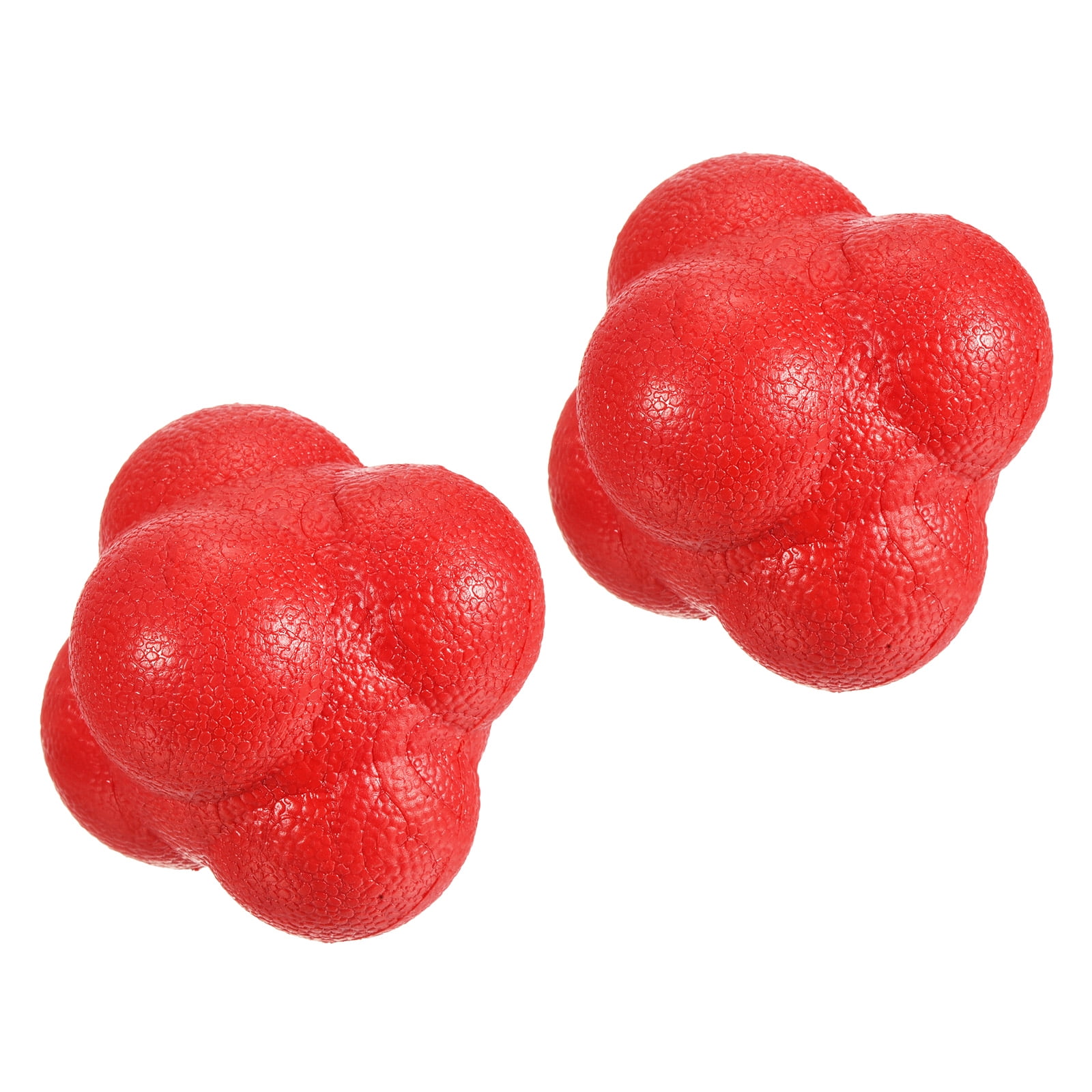 Uxcell Bounce Reaction Balls Coordination Training Ball Agility Trainer TPR, Red 2 Pack