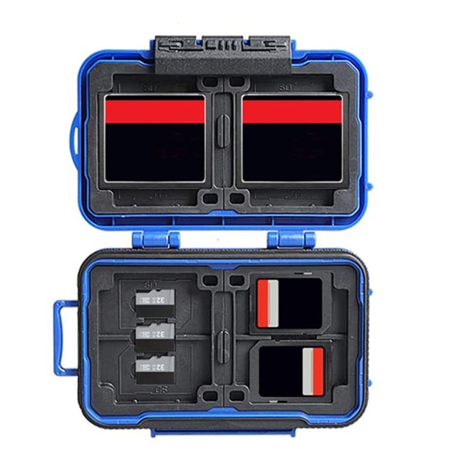 Memory Card Case Holder, Memory Card Hard Protector Case Professional Water-Resistant Anti-Shock Compact Camera Card Hard Storage Box
