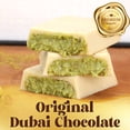 thumbnail image 3 of Ceres Gourmet Dubai White Chocolate Kunafa Pistachio Bar 3-Pack | Crispy Knafeh Pistachio Gift Set | 3 x 3.5oz (100g) | Perfectly Portioned | Shipped with Ice Packs, 3 of 9