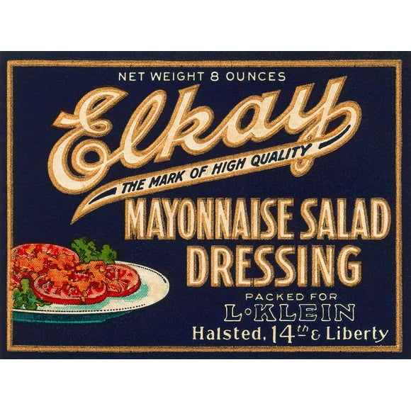 Elkay Mayonnaise Salad Dressing Poster Print by Retrolabel Retrolabel (36 x 24)