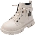 thumbnail image 1 of Botas cortas de moda para niñas, botas Martin versátiles para niños, mochila escolar sencilla para niños, dos botas de algodón, 1 of 6