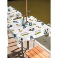 thumbnail image 2 of Outdoor Tablecloth with Umbrella Hole for Patio/Picnic/Party/Camping, Football Waterproof Table Cloth Square Cover Washable, Gold Medal Soccer Sports (60"x 60"), 2 of 9