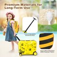 thumbnail image 4 of Costway 2PC Kids Ride-on Luggage Set 18" Carry-on Suitcase & 12" Backpack Anti-Loss Rope, 4 of 10