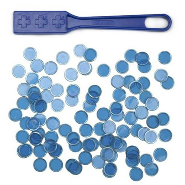 Baguette de bingo magn-tique bleue Bry Belly GBIN-502 avec 100 jetons de  bingo m-talliques 