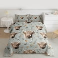 thumbnail image 2 of Castle Fairy Children Highland Bull Twin Comforter Sets,Chic Floral Flowers Bedding Set, 2 of 8