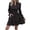 Black, variant on IROINNID Formal Dress for Women Wedding Guest Evening Party Formal Dress Long Sleeve Waist Wrapped Floral Dress,Black