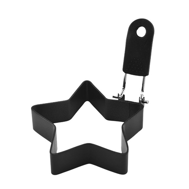 LCXmlly Brosse à Maquillage Récipient Moule Anneau d'Œuf Pliable Facile à Démouler Sans Rouille avec Poignée Divers Styles Chauffage Uniforme