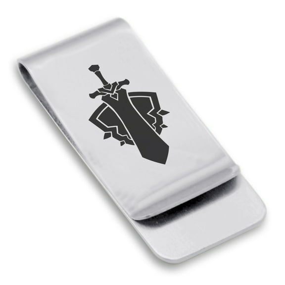 Stainless Steel Warrior Classic Slim Money Clip Credit Card Holder