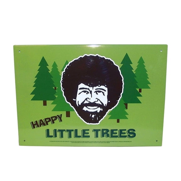 Bob Ross "Happy Little Trees" 8" x 11.5" Tin Sign