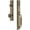 Vintage Brass, variant on Grandeur Fifth Avenue C Grip Single Cylinder Handleset with Parthenon Interior Knob