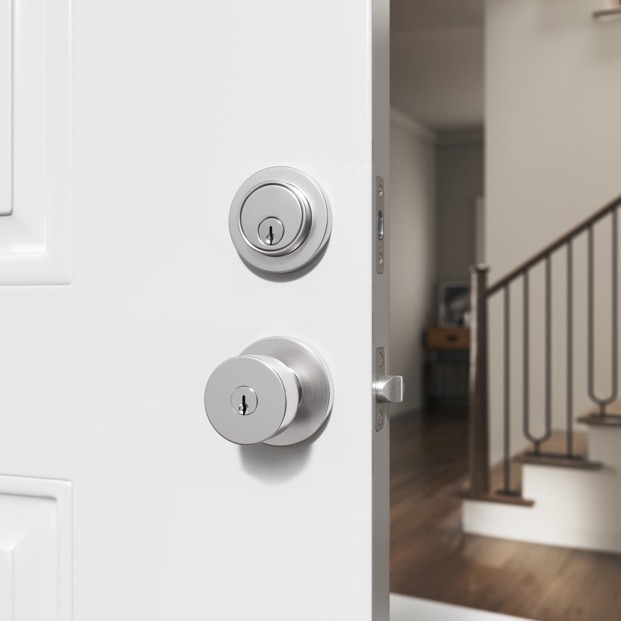 Miseno MLK1080BK Tuscora Shaker Single Cylinder Keyed Entry Door Knob Set - Black