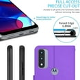 thumbnail image 5 of CoverON for Motorola Moto G Pure Wallet Case, RFID Blocking Vegan Leather 6x Card Slot Holder Cover Flip Folio Phone Pouch, Purple, 5 of 6