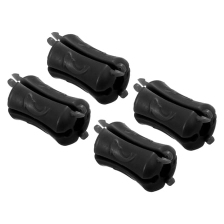 Uxcell 4 Pcs 12mm Rubber Fishing Rod Holder Straps, Black